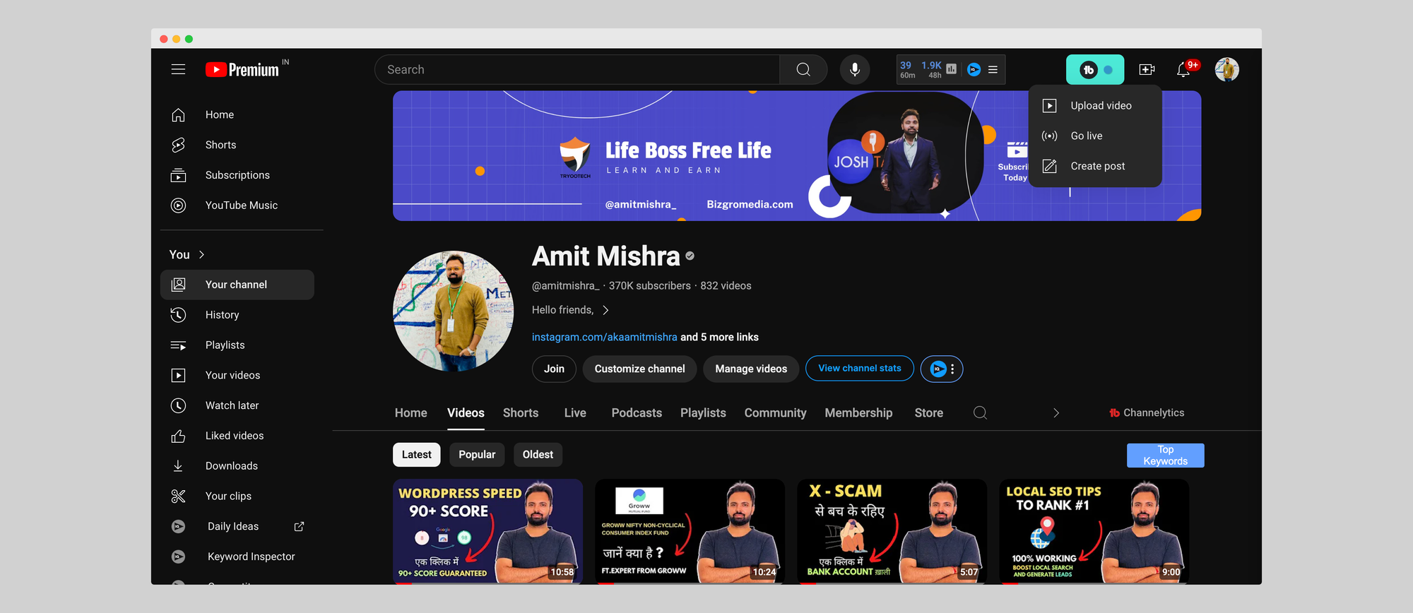 How to upload podcast on youtube channel