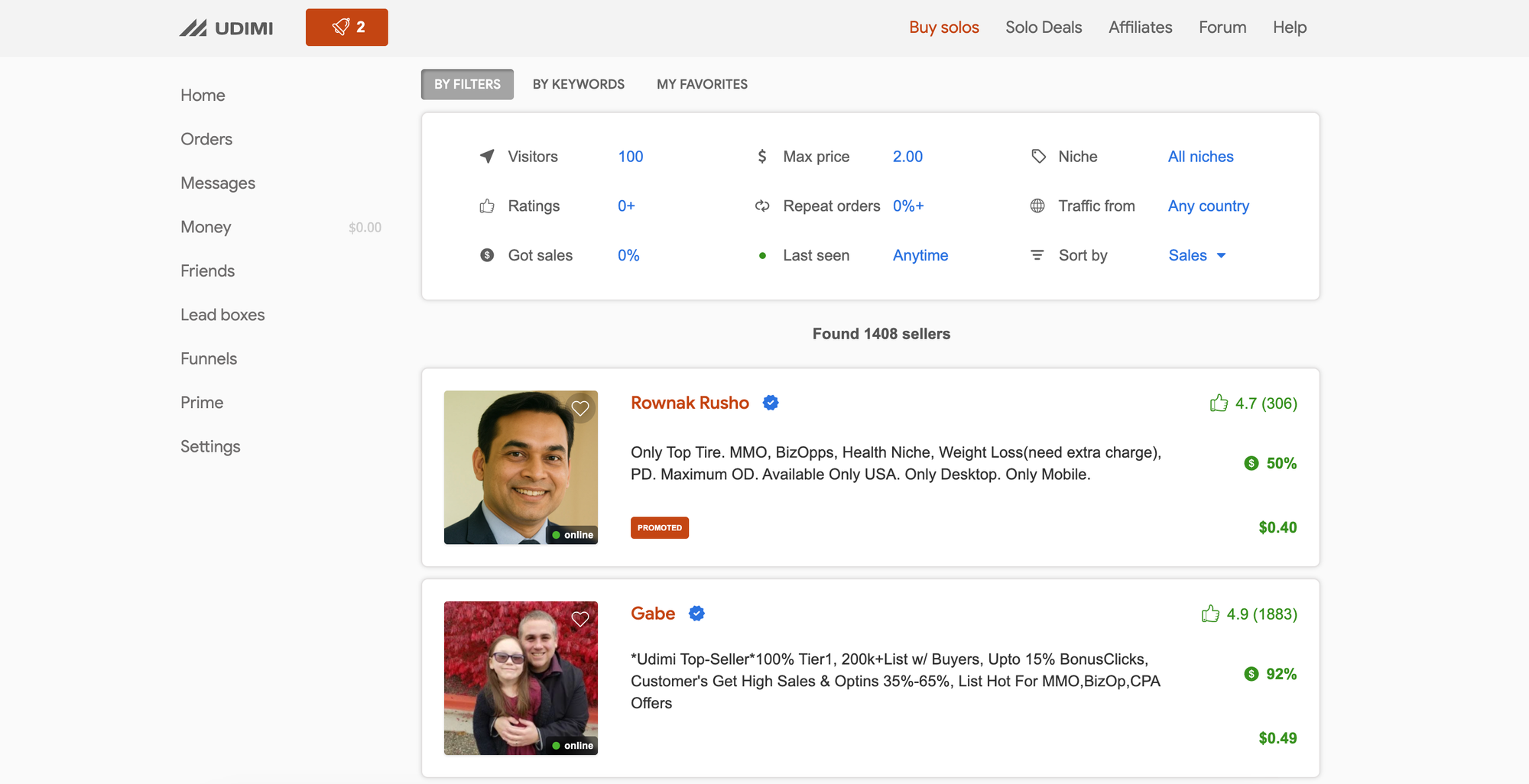 buy solo ads on udimi