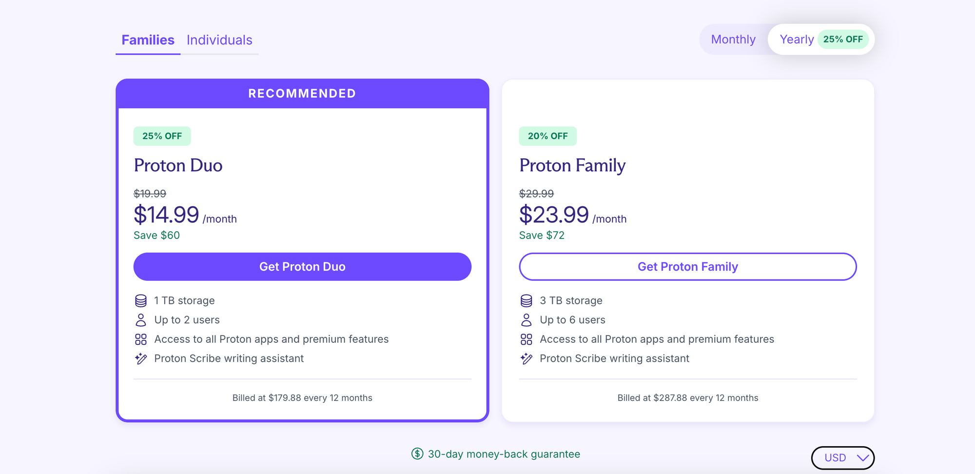 proton mail family plan